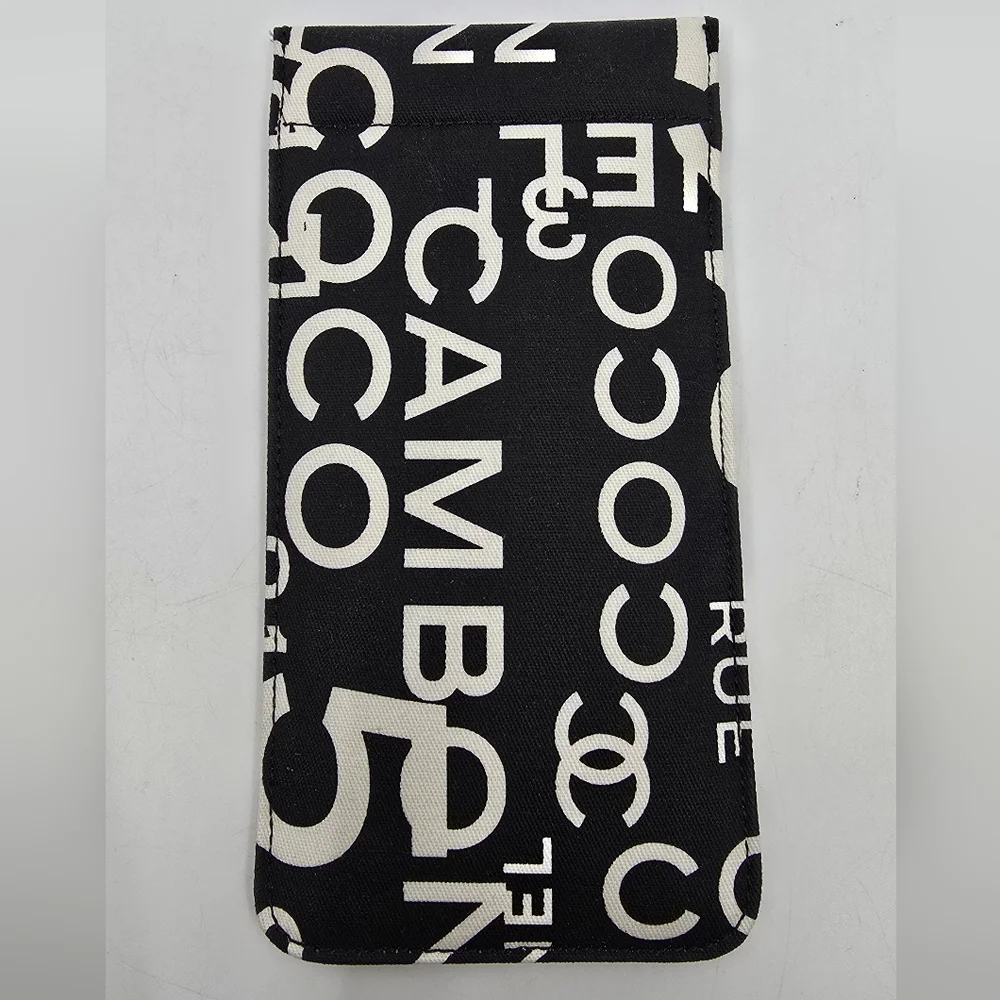 Chanel Black Rue 31 Cambon Print Canvas Sunglasses Pouch